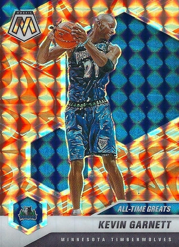 #283 Kevin Garnett - Minnesota Timberwolves - 2020-21 Panini Mosaic - Mosaic Reactive Orange Basketball