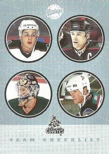 #283 Daniel Briere / Teppo Numminen / Sean Burke / Tony Amonte - Phoenix Coyotes - 2002-03 Upper Deck Vintage Hockey