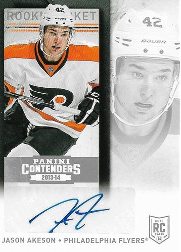 #283 Jason Akeson - Philadelphia Flyers - 2013-14 Panini Contenders Hockey