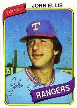#283 John Ellis - Texas Rangers - 1980 Topps Baseball
