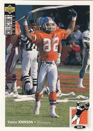 #284 Vance Johnson - Denver Broncos - 1994 Collector's Choice Football