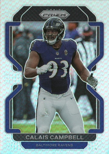 #284 Calais Campbell - Baltimore Ravens - 2021 Panini Prizm - Silver Football