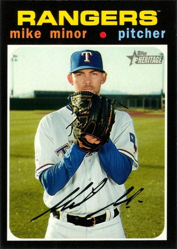 #284 Mike Minor - Texas Rangers - 2020 Topps Heritage Baseball