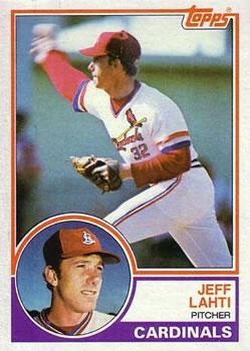 #284 Jeff Lahti - St. Louis Cardinals - 1983 Topps Baseball