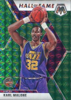 #284 Karl Malone - Utah Jazz - 2019-20 Panini Mosaic - Green Prizm Basketball