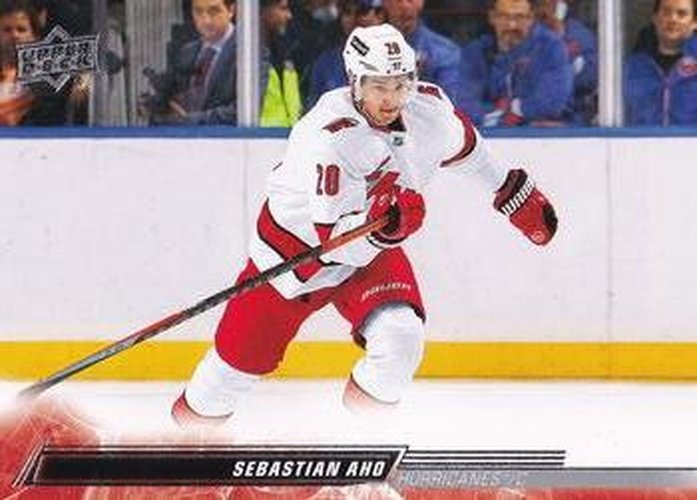#285 Sebastian Aho - Carolina Hurricanes - 2022-23 Upper Deck Hockey