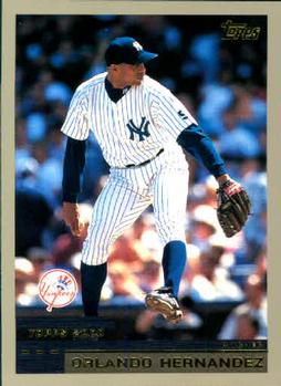 #285 Orlando Hernandez - New York Yankees - 2000 Topps Baseball