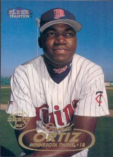 #285 David Ortiz - Minnesota Twins - 1998 Fleer Tradition Baseball