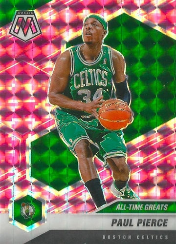 #285 Paul Pierce - Boston Celtics - 2020-21 Panini Mosaic - Mosaic Camo Pink Basketball