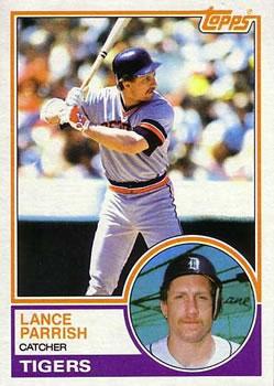 #285 Lance Parrish - Detroit Tigers - 1983 Topps Baseball