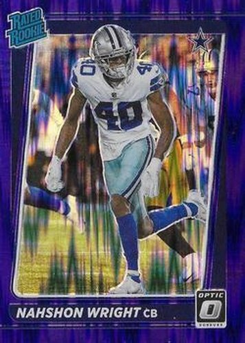 #285 Nahshon Wright - Dallas Cowboys - 2021 Donruss Optic - Purple Shock Football