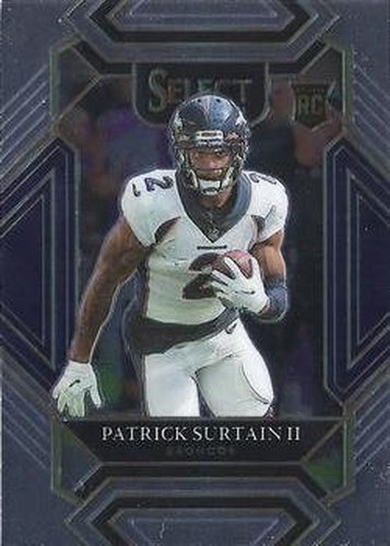 #285 Patrick Surtain II - Denver Broncos - 2021 Panini Select - Black and Gold Prizm Die Cut Football