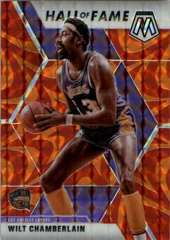#285 Wilt Chamberlain - Los Angeles Lakers - 2019-20 Panini Mosaic - Reactive Orange Basketball