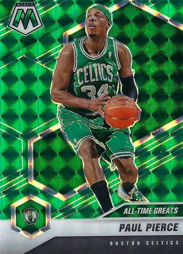 #285 Paul Pierce - Boston Celtics - 2020-21 Panini Mosaic - Mosaic Green Basketball