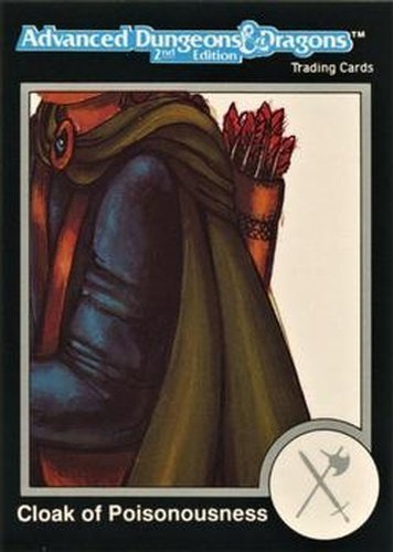 #286 Cloak of Poisonousness - 1991 TSR Advanced Dungeons & Dragons - Silver