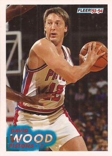 #286 David Wood - Detroit Pistons - 1993-94 Fleer Basketball