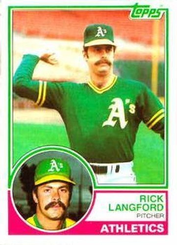 #286 Rick Langford - Oakland Athletics - 1983 Topps Baseball