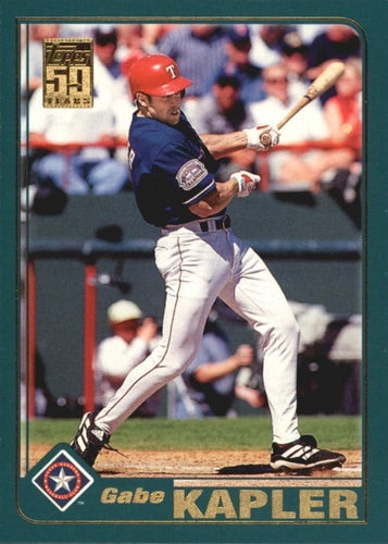 #286 Gabe Kapler - Texas Rangers - 2001 Topps Baseball