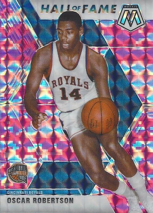 #286 Oscar Robertson - Cincinnati Royals - 2019-20 Panini Mosaic - Camo Pink Basketball