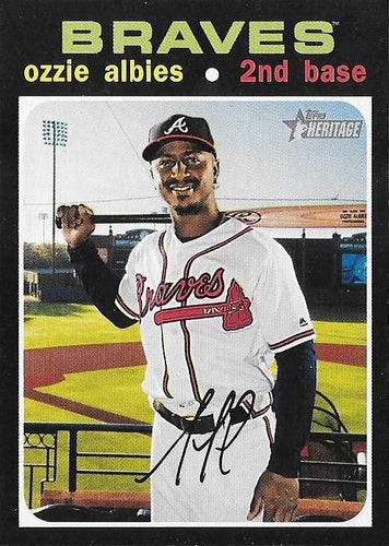 #286 Ozzie Albies - Atlanta Braves - 2020 Topps Heritage Baseball