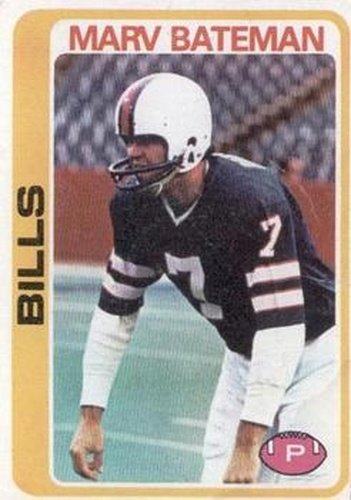 #286 Marv Bateman - Buffalo Bills - 1978 Topps Football