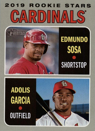 #286 Cardinals 2019 Rookie Stars Edmundo Sosa / Adolis Garcia - St. Louis Cardinals - 2019 Topps Heritage Baseball