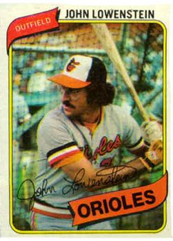 #287 John Lowenstein - Baltimore Orioles - 1980 Topps Baseball