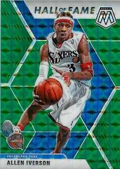 #287 Allen Iverson - Philadelphia 76ers - 2019-20 Panini Mosaic - Green Prizm Basketball