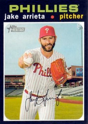 #287 Jake Arrieta - Philadelphia Phillies - 2020 Topps Heritage Baseball