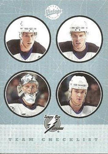 #287 Brad Richards / Nikolai Khabibulin / Pavel Kubina / Vincent Lecavalier - Tampa Bay Lightning - 2002-03 Upper Deck Vintage Hockey