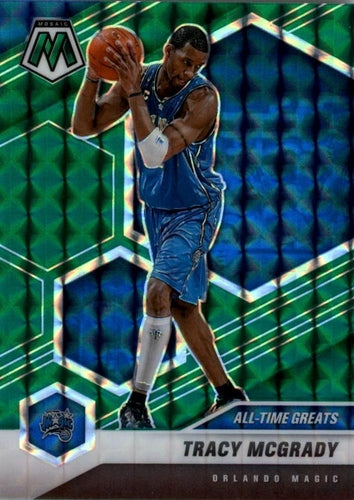#287 Tracy McGrady - Orlando Magic - 2020-21 Panini Mosaic - Mosaic Green Basketball