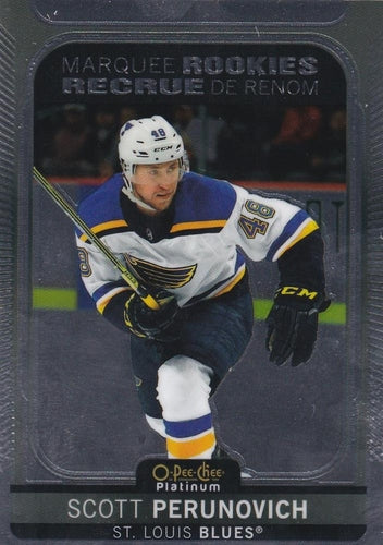 #288 Scott Perunovich - St. Louis Blues - 2021-22 O-Pee-Chee Platinum Hockey