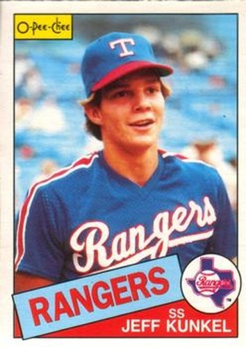 #288 Jeff Kunkel - Texas Rangers - 1985 O-Pee-Chee Baseball