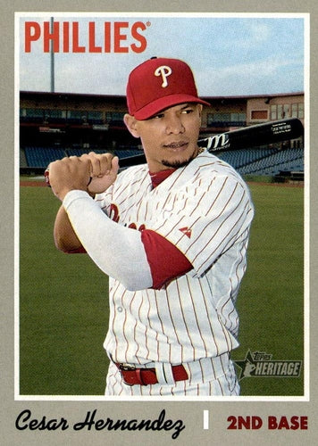 #288 Cesar Hernandez - Philadelphia Phillies - 2019 Topps Heritage Baseball