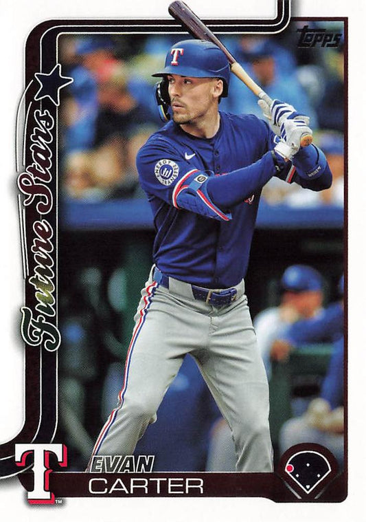#288 Evan Carter - Texas Rangers - 2025 Topps Baseball
