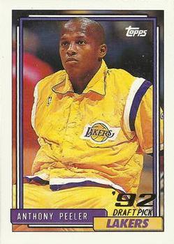 #288 Anthony Peeler - Los Angeles Lakers - 1992-93 Topps Basketball