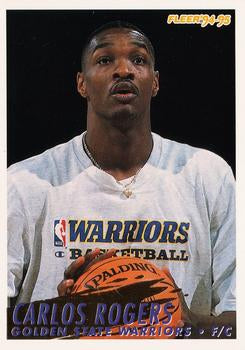#288 Carlos Rogers - Golden State Warriors - 1994-95 Fleer Basketball
