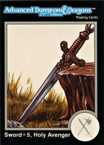 #288 Sword +5, Holy Avenger - 1991 TSR Advanced Dungeons & Dragons - Silver