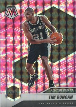 #289 Tim Duncan - San Antonio Spurs - 2020-21 Panini Mosaic - Mosaic Camo Pink Basketball