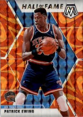 #289 Patrick Ewing - New York Knicks - 2019-20 Panini Mosaic - Reactive Orange Basketball