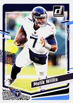 #289 Malik Willis - Tennessee Titans - 2023 Donruss Football