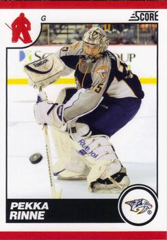 #289 Pekka Rinne - Nashville Predators - 2010-11 Score Hockey