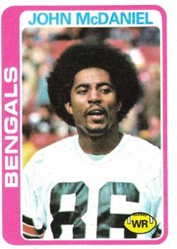 #289 John Mcdaniel - Cincinnati Bengals - 1978 Topps Football