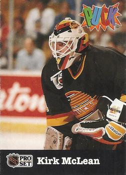 #28 Kirk McLean - Vancouver Canucks - 1991-92 Pro Set PUCK Hockey