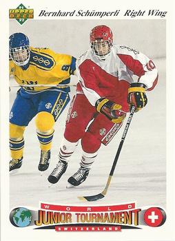 #28 Bernhard Schumperli - Switzerland - 1991-92 Upper Deck Czech World Juniors Hockey