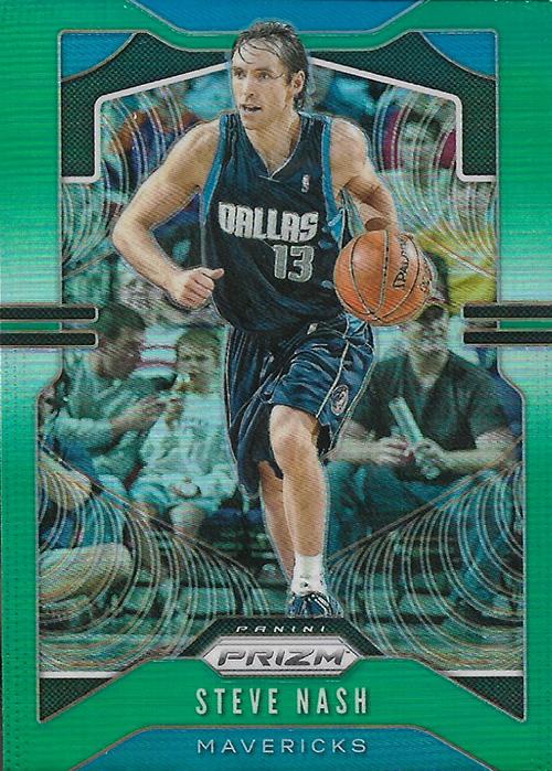 #28 Steve Nash - Dallas Mavericks - 2019-20 Panini Prizm - Prizms Green Basketball