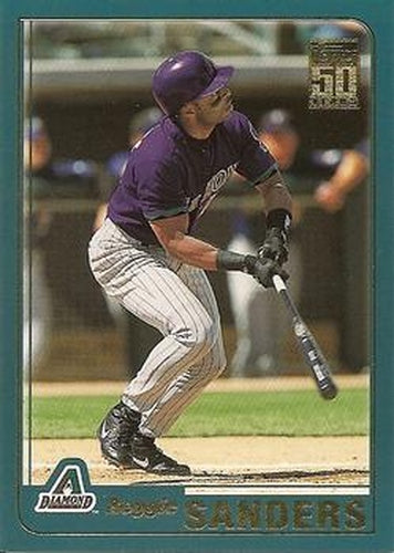 #T28 Reggie Sanders - Arizona Diamondbacks - 2001 Topps Traded & Rookies Baseball