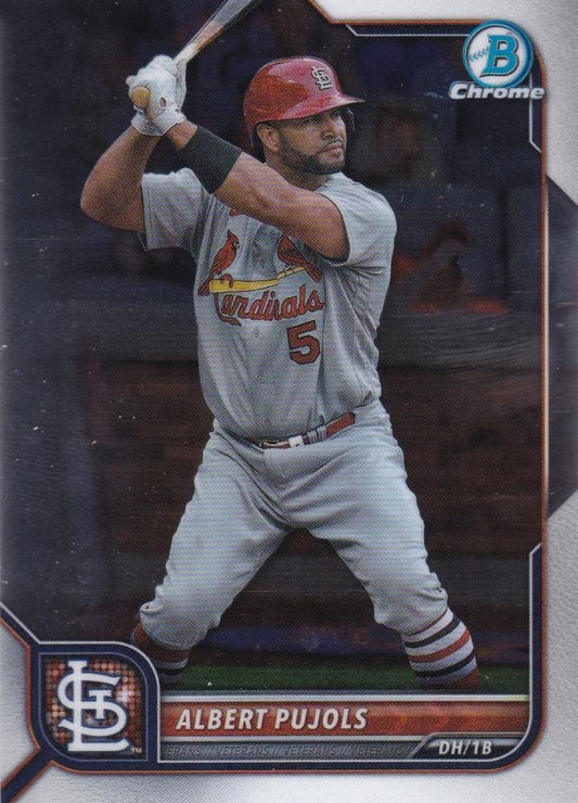 #28 Albert Pujols - St. Louis Cardinals - 2022 Bowman Chrome Baseball