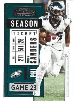 #28 Miles Sanders - Philadelphia Eagles - 2020 Panini Contenders Football