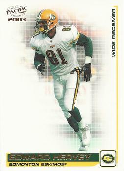 #28 Edward Hervey - Edmonton Eskimos - 2003 Pacific CFL Football
